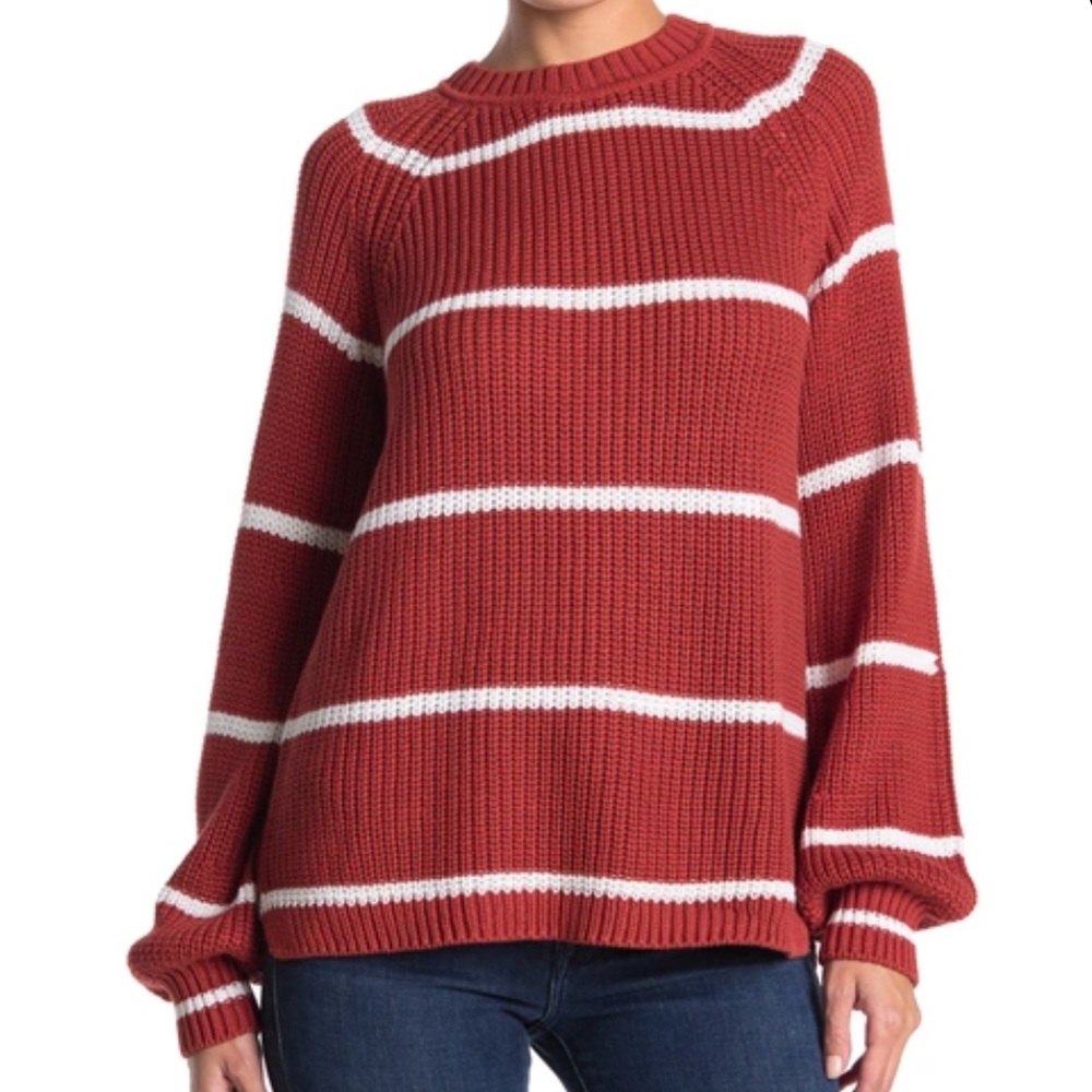 COPY - Faherty Brand Tess Crew Sweater in Spice Stripe